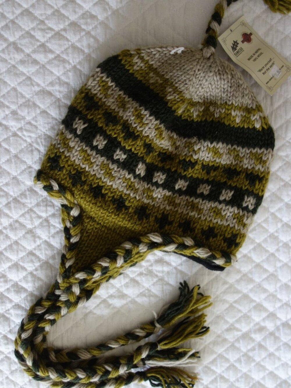 NWT RAMATEX Nepal Wool Hat Cap w/ Ear Flaps